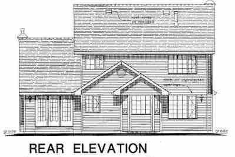 Home Plan - Exterior - Rear Elevation for Traditional House Plan #18-269 - 3 bed, 2.5 bath