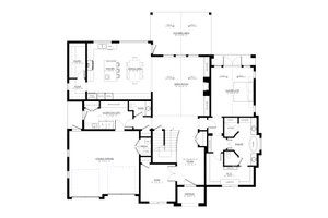 Floor Plan - Main Floor for European House Plan #1114-1 - 4 bed, 2.5 bath