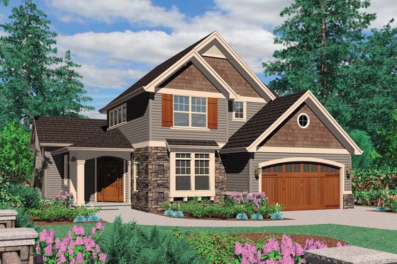 Exterior - Front Elevation 3 for Craftsman House Plan #48-118 - 3 bed, 2.5 bath