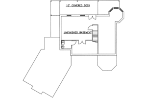 Floor Plan - Lower Floor for Modern House Plan #117-442 - 3 bed, 2.5 bath