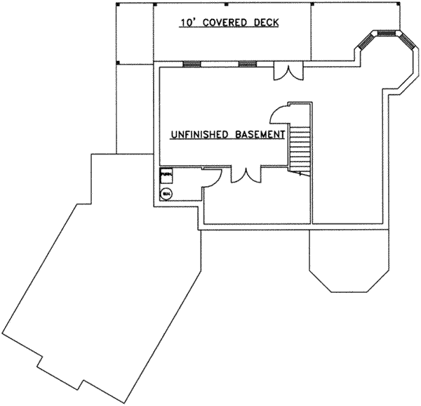 Architectural House Design - Modern Floor Plan - Lower Floor Plan #117-442
