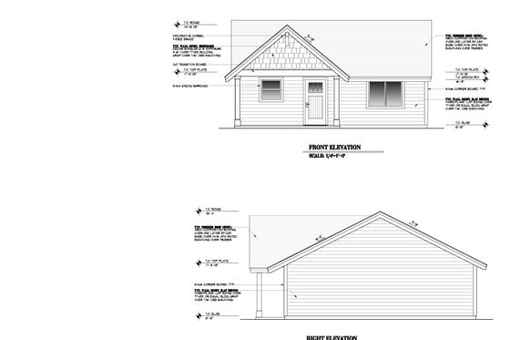 Exterior - Other Elevation for Craftsman House Plan #53-695 - 2 bed, 1 bath