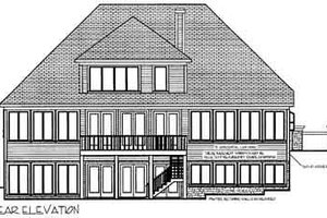 Exterior - Rear Elevation for Traditional House Plan #56-210 - 4 bed, 3.5 bath