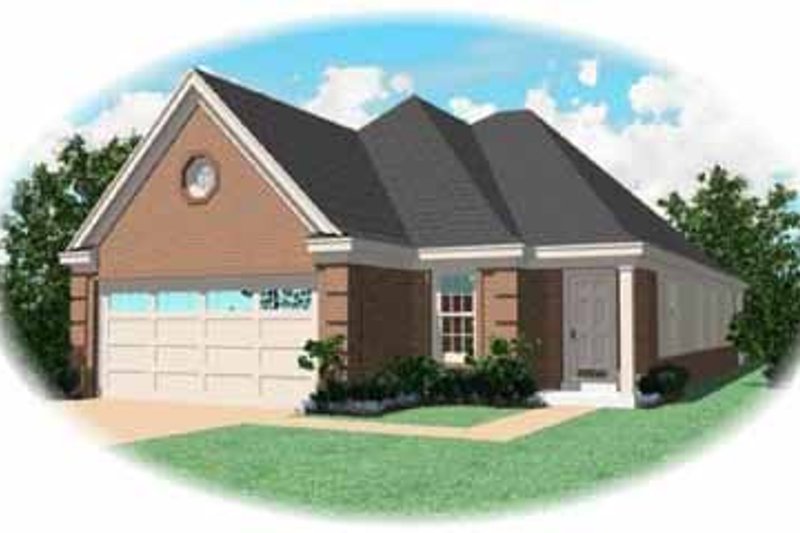 Exterior - Front Elevation 2 for Southern House Plan #81-229 - 3 bed, 2 bath