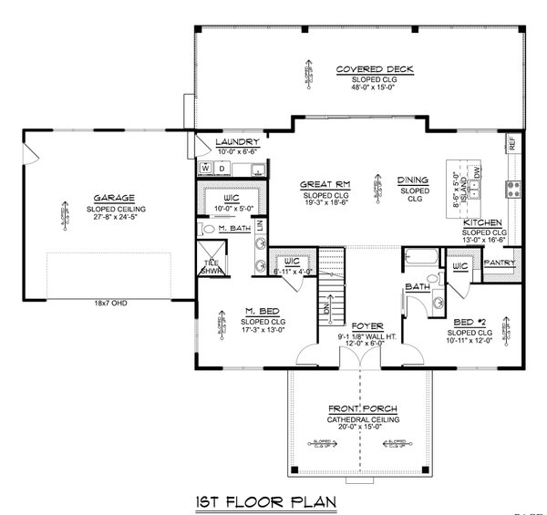 House Blueprint - Modern Floor Plan - Main Floor Plan #1064-361