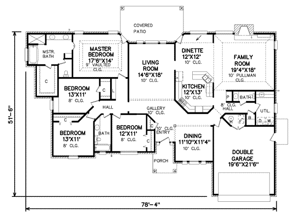 Traditional Floor Plan - Main Floor Plan #65-164