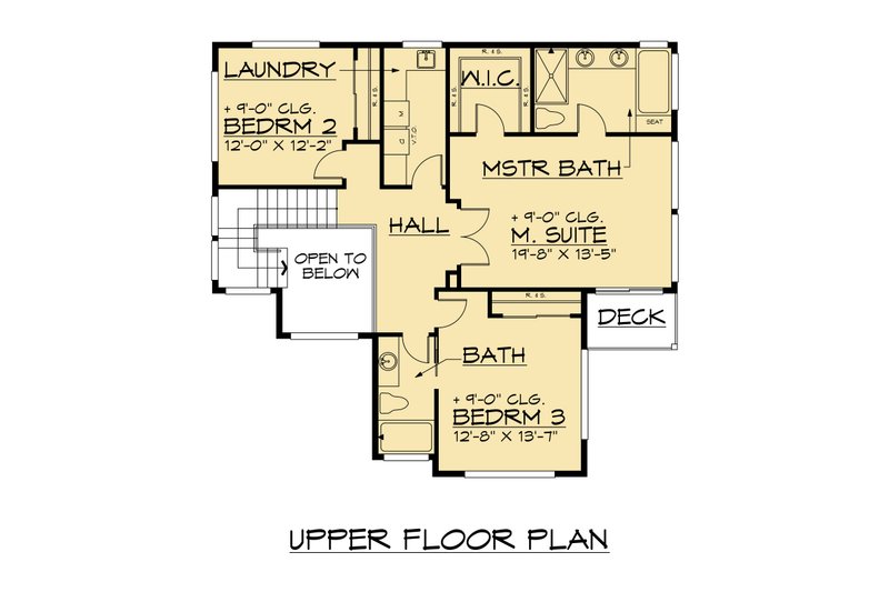 Dream House Plan - Floor Plan - Upper Floor for Contemporary House Plan #1066-293 - 3 bed, 2.5 bath