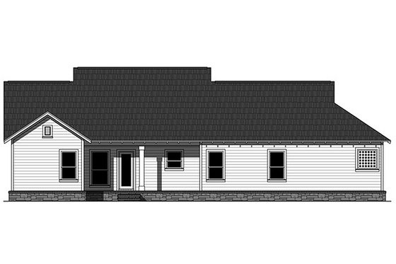 Exterior - Rear Elevation for Craftsman House Plan #21-364 - 3 bed, 2 bath