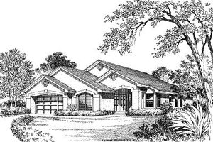 Exterior - Other Elevation for Mediterranean House Plan #417-159 - 4 bed, 2 bath