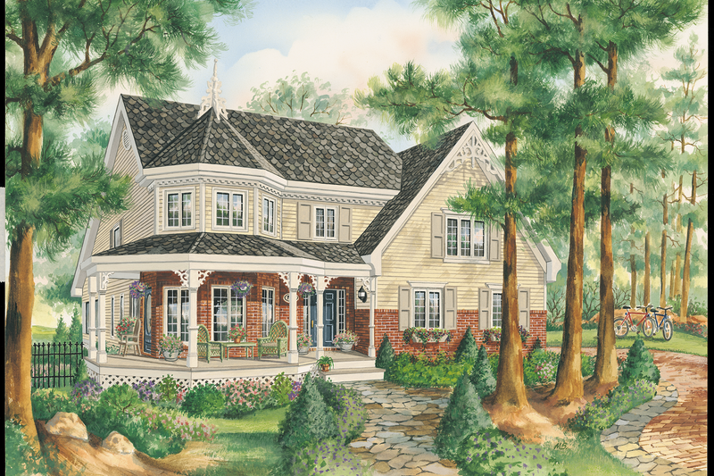 Victorian Style House Plan - 3 Beds 1 Baths 1835 Sq/Ft Plan #25-4765