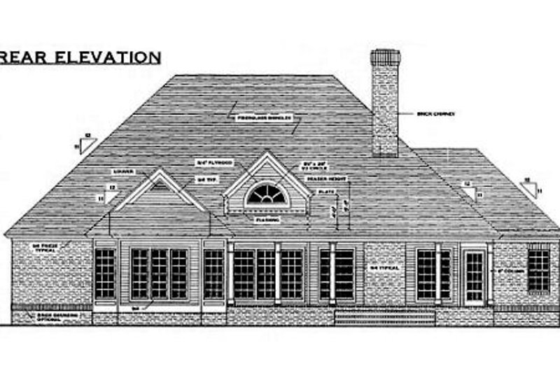 Dream House Plan - Exterior - Other Elevation 1 for Traditional House Plan #406-295 - 3 bed, 2 bath