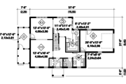 Colonial Style House Plan - 3 Beds 1 Baths 1939 Sq/Ft Plan #25-4761 