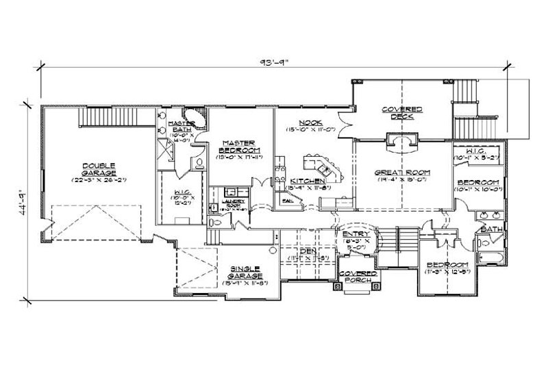 Dream House Plan - Floor Plan - Main Floor for Traditional House Plan #5-273 - 5 bed, 3.5 bath