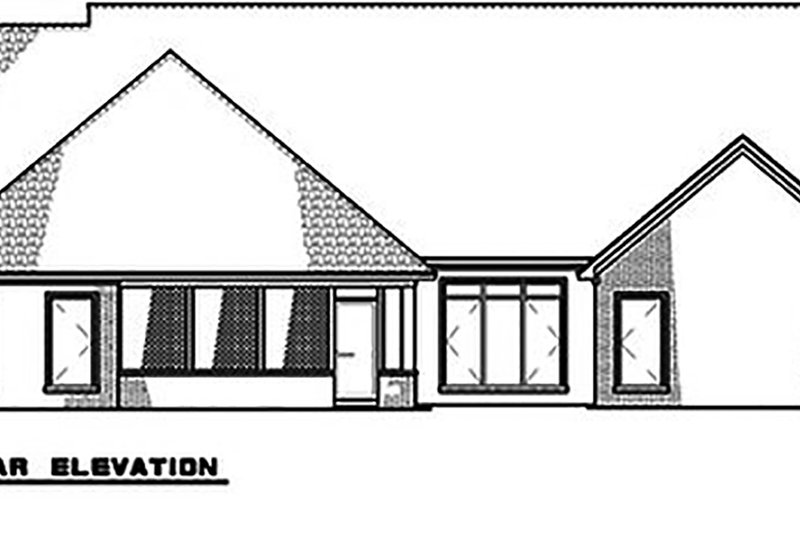 Dream House Plan - Exterior - Rear Elevation 1 for European House Plan #923-187 - 4 bed, 2.5 bath
