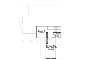 Floor Plan - Upper Floor for Traditional House Plan #78-211 - 2 bed, 2.5 bath