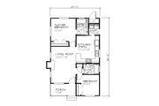 Cottage Style House Plan - 2 Beds 2 Baths 900 Sq/Ft Plan #515-56 