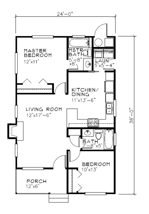 Cottage Floor Plan - Main Floor Plan #515-56