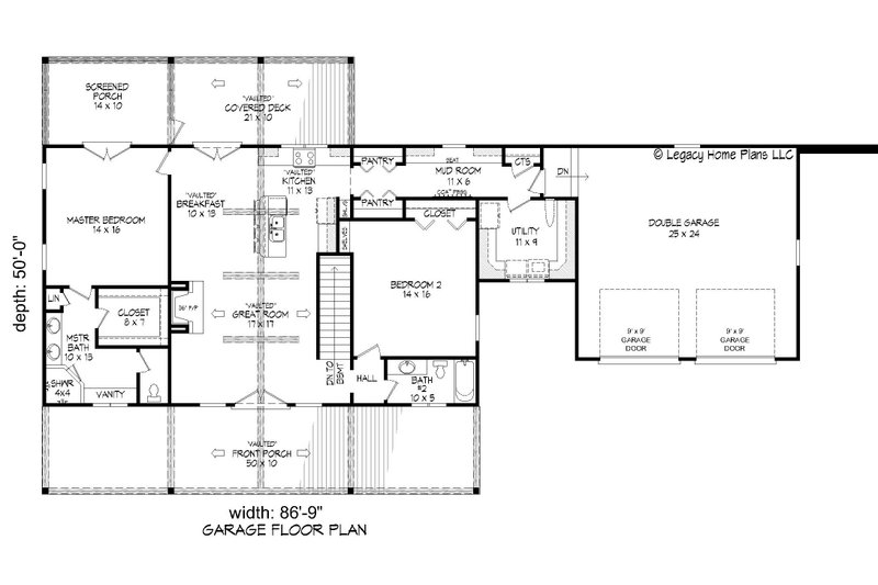 Home Plan - Floor Plan - Main Floor for Country House Plan #932-606 - 3 bed, 3 bath