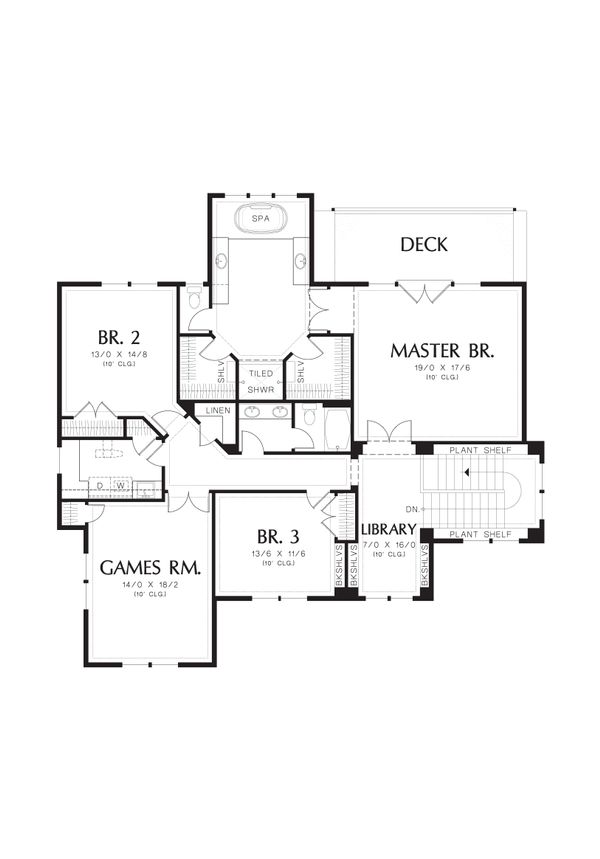 Prairie Floor Plan - Upper Floor Plan #48-623