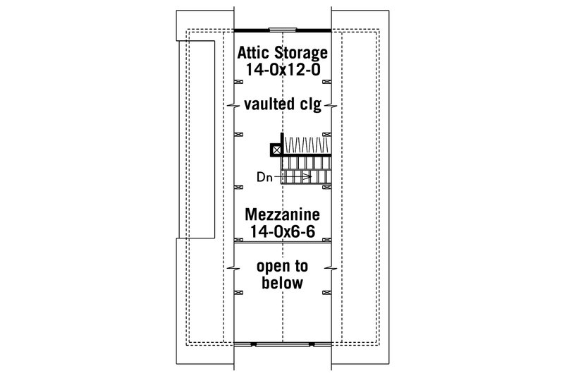 Home Plan - Floor Plan - Upper Floor for Cottage House Plan #57-478 - 2 bed, 1 bath