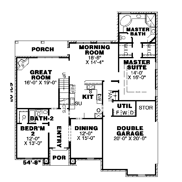 European Floor Plan - Main Floor Plan #34-149
