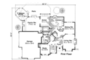 European Style House Plan - 4 Beds 4 Baths 4065 Sq/Ft Plan #312-810 