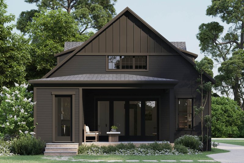 House Plan Design - Exterior - Covered Porch for Tudor House Plan #461-104 - 5 bed, 2.5 bath
