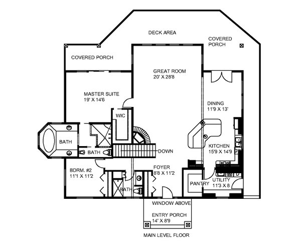 Cabin Floor Plan - Main Floor Plan #117-973