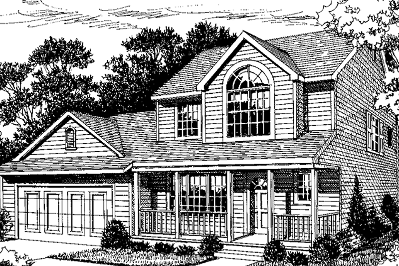 House Design - Country Exterior - Front Elevation Plan #456-107