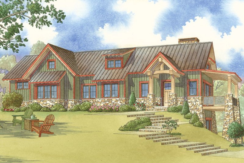 Home Plan - Craftsman Exterior - Front Elevation Plan #17-3399