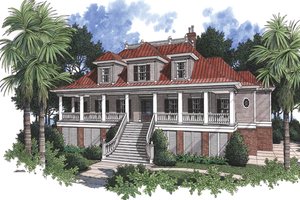 Dream House Plan - Country Exterior - Front Elevation Plan #37-267