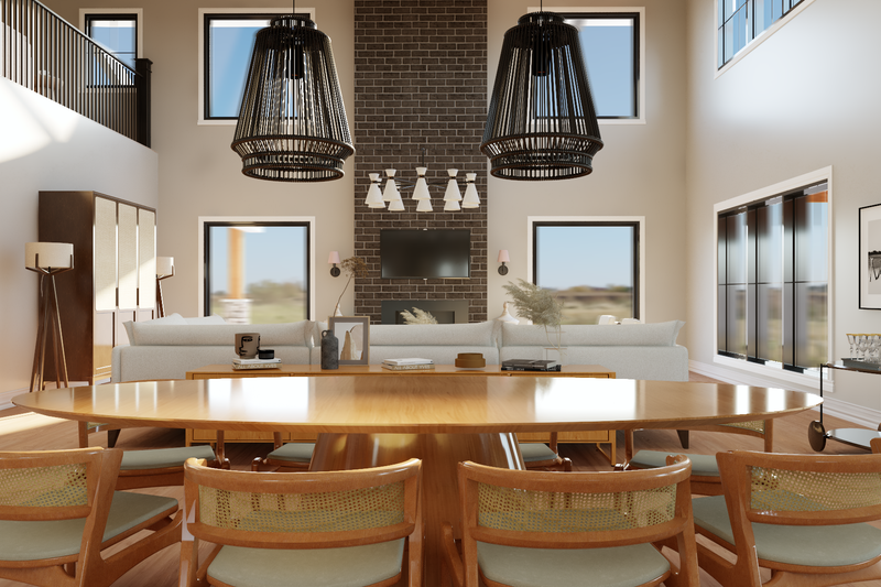 Home Plan - Interior - Dining Room 1 for Barndominium House Plan #1064-419 - 3 bed, 3 bath