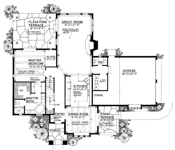 House Plan Design - European Floor Plan - Main Floor Plan #1016-68