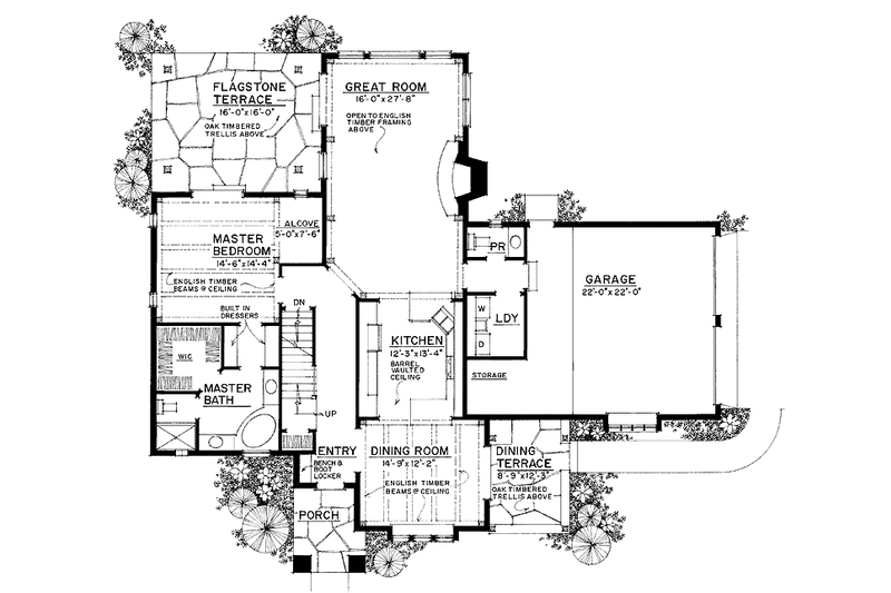 Dream House Plan - Floor Plan - Main Floor for European House Plan #1016-68 - 3 bed, 2.5 bath