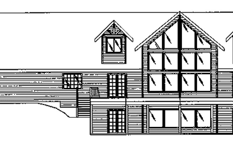 Home Plan - Exterior - Rear Elevation for Contemporary House Plan #117-812 - 3 bed, 2.5 bath