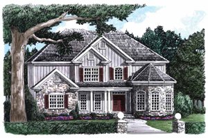 Country Exterior - Front Elevation Plan #927-789