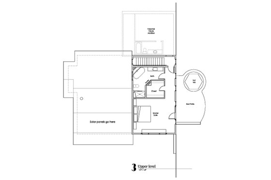 Floor Plan - Upper Floor for Craftsman House Plan #902-1 - 2 bed, 2 bath