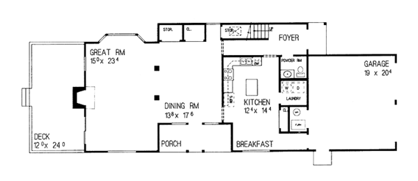 House Plan Design - Country Floor Plan - Main Floor Plan #72-1043