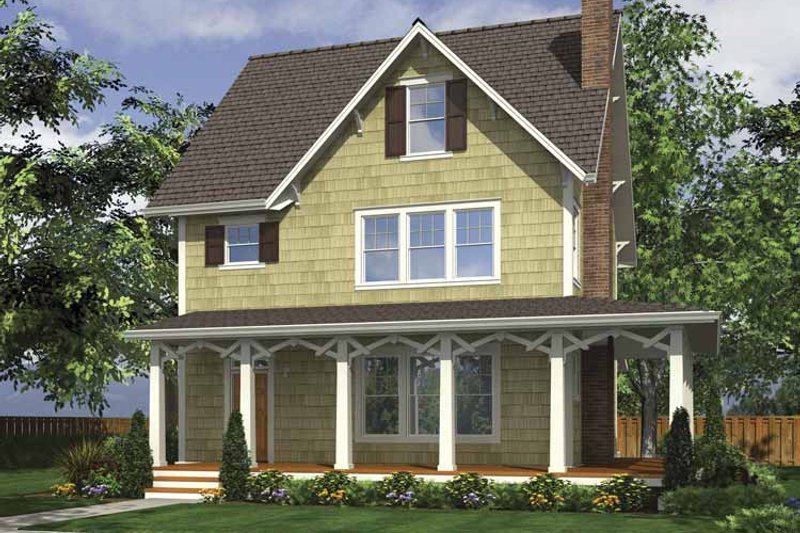 Architectural House Design - Country Exterior - Front Elevation Plan #48-874