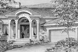 Dream House Plan - Mediterranean Exterior - Front Elevation Plan #1021-1