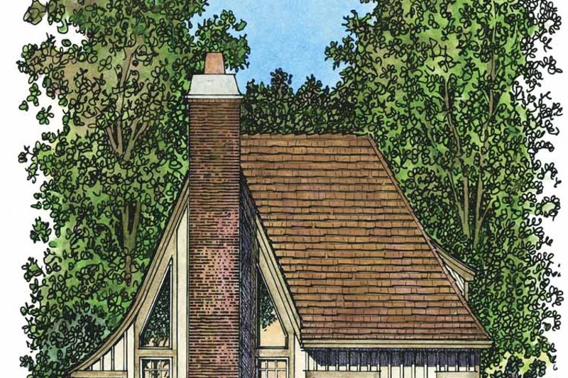 House Plan Design - Exterior - Rear Elevation for Victorian House Plan #1016-79 - 2 bed, 2 bath