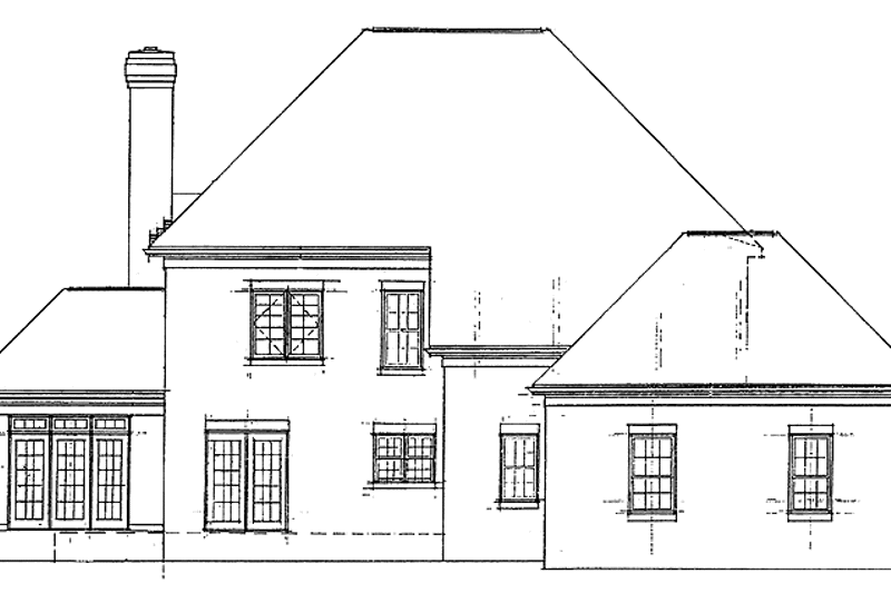 Home Plan - Exterior - Rear Elevation for Traditional House Plan #453-106 - 4 bed, 3.5 bath