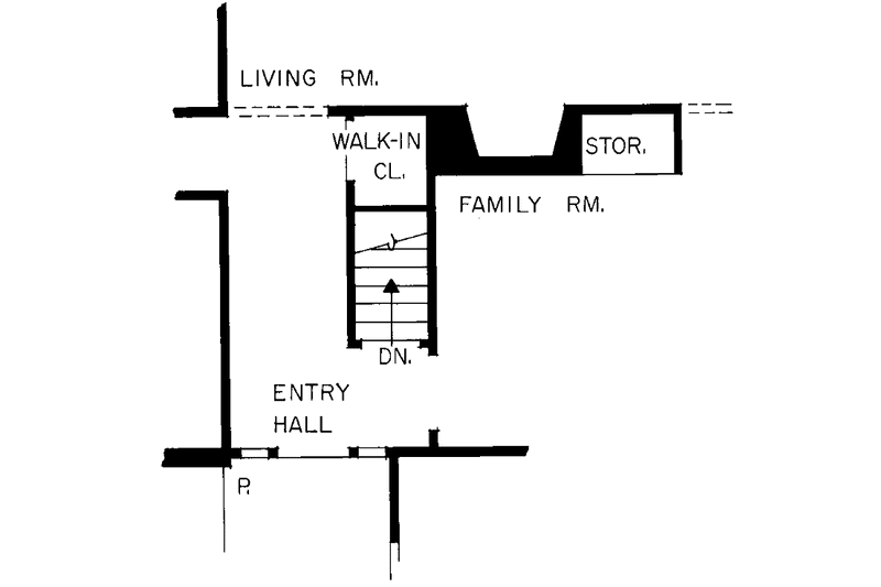 House Plan Design - Floor Plan - Lower Floor for Adobe / Southwestern House Plan #72-825 - 3 bed, 2.5 bath