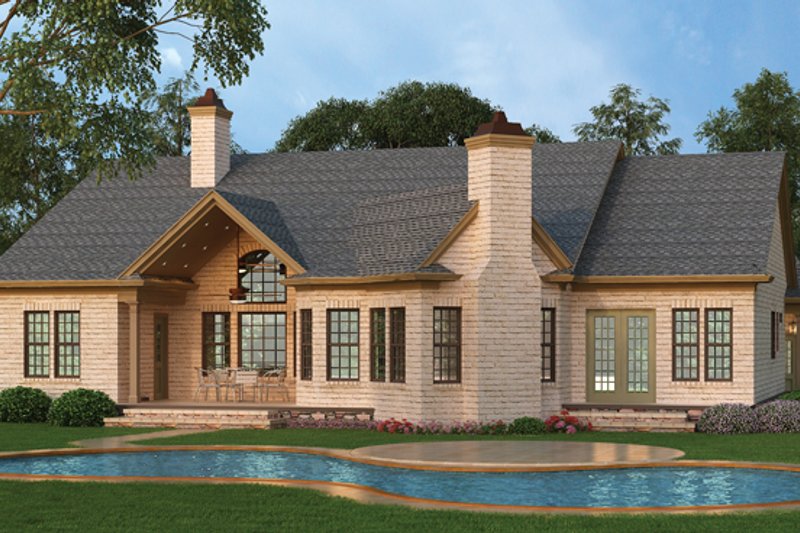 Dream House Plan - Exterior - Rear Elevation 1 for Craftsman House Plan #119-422 - 3 bed, 2.5 bath