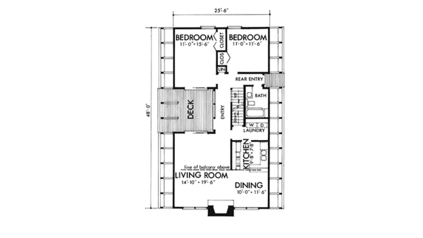 House Plan Design - Prairie Floor Plan - Main Floor Plan #320-1027