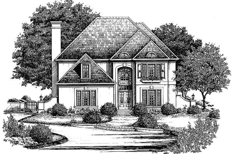 Dream House Plan - Traditional Exterior - Front Elevation Plan #429-114