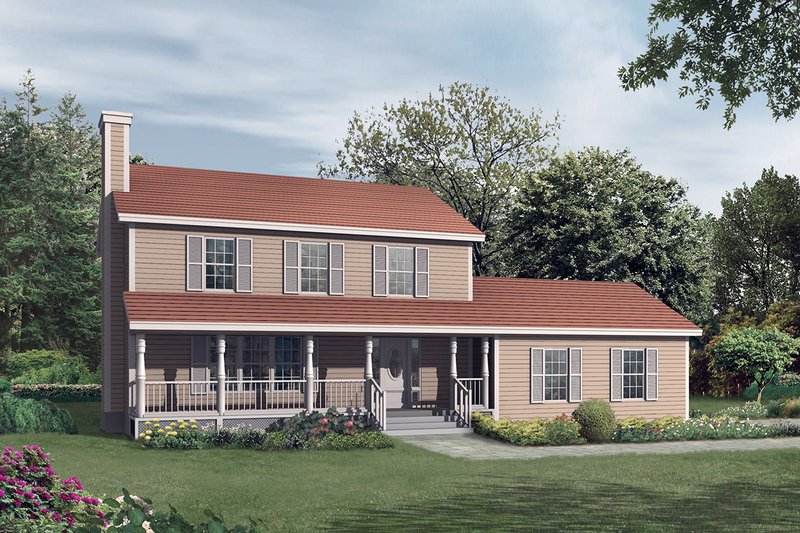 Home Plan - Country Exterior - Front Elevation Plan #57-109