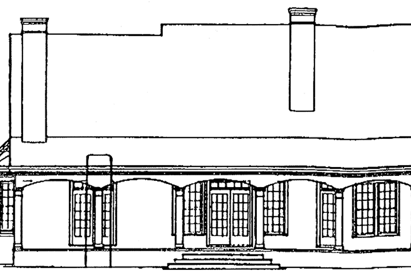 Dream House Plan - Exterior - Rear Elevation for Colonial House Plan #429-64 - 4 bed, 3.5 bath