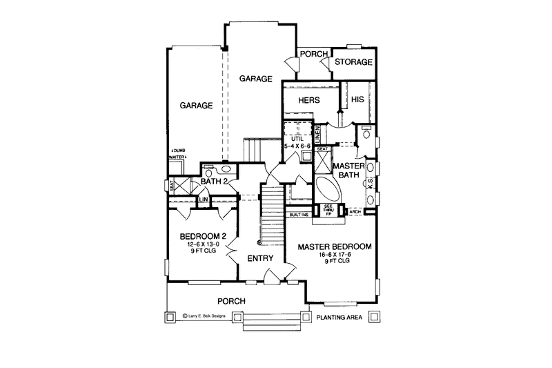 Home Plan - Floor Plan - Main Floor for Contemporary House Plan #952-111 - 3 bed, 3 bath