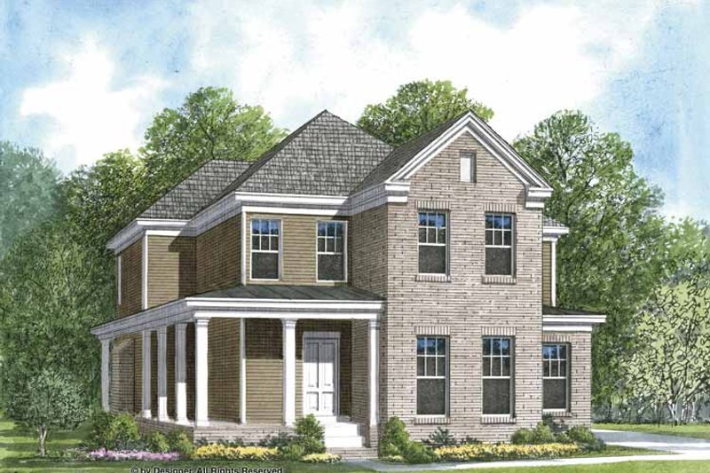 Dream House Plan - Exterior - Front Elevation 3 for Colonial House Plan #952-198 - 3 bed, 2.5 bath